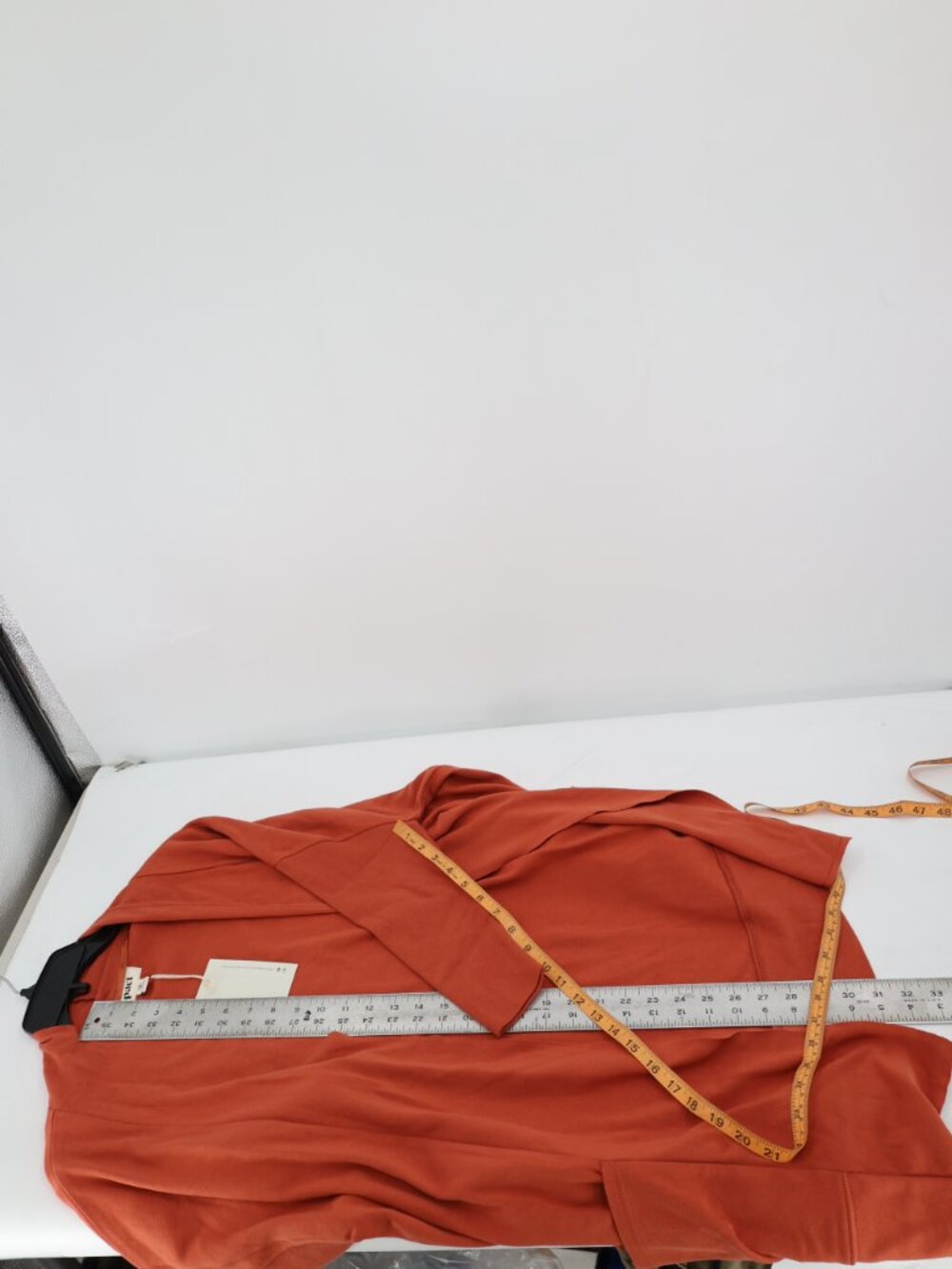 NWT Pact Cardigan Sweater Womens XS/S Organic Cotton Open Front Pockets Orange - Picture 9 of 10